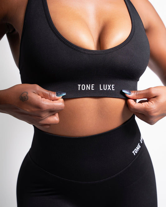 Black SculptSeam Sports Bra