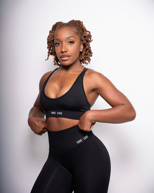 Black SculptSeam Sports Bra